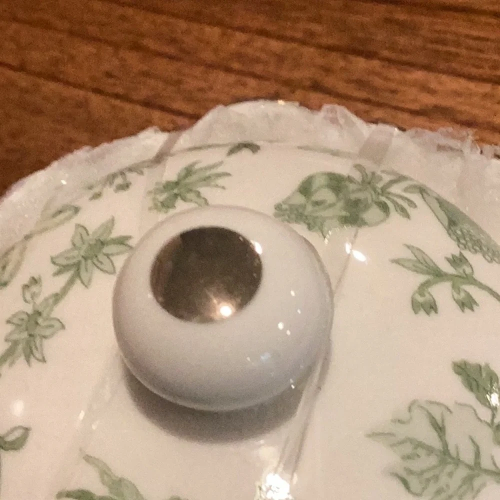Grace Teaware Green Floral Cream & Sugar Set